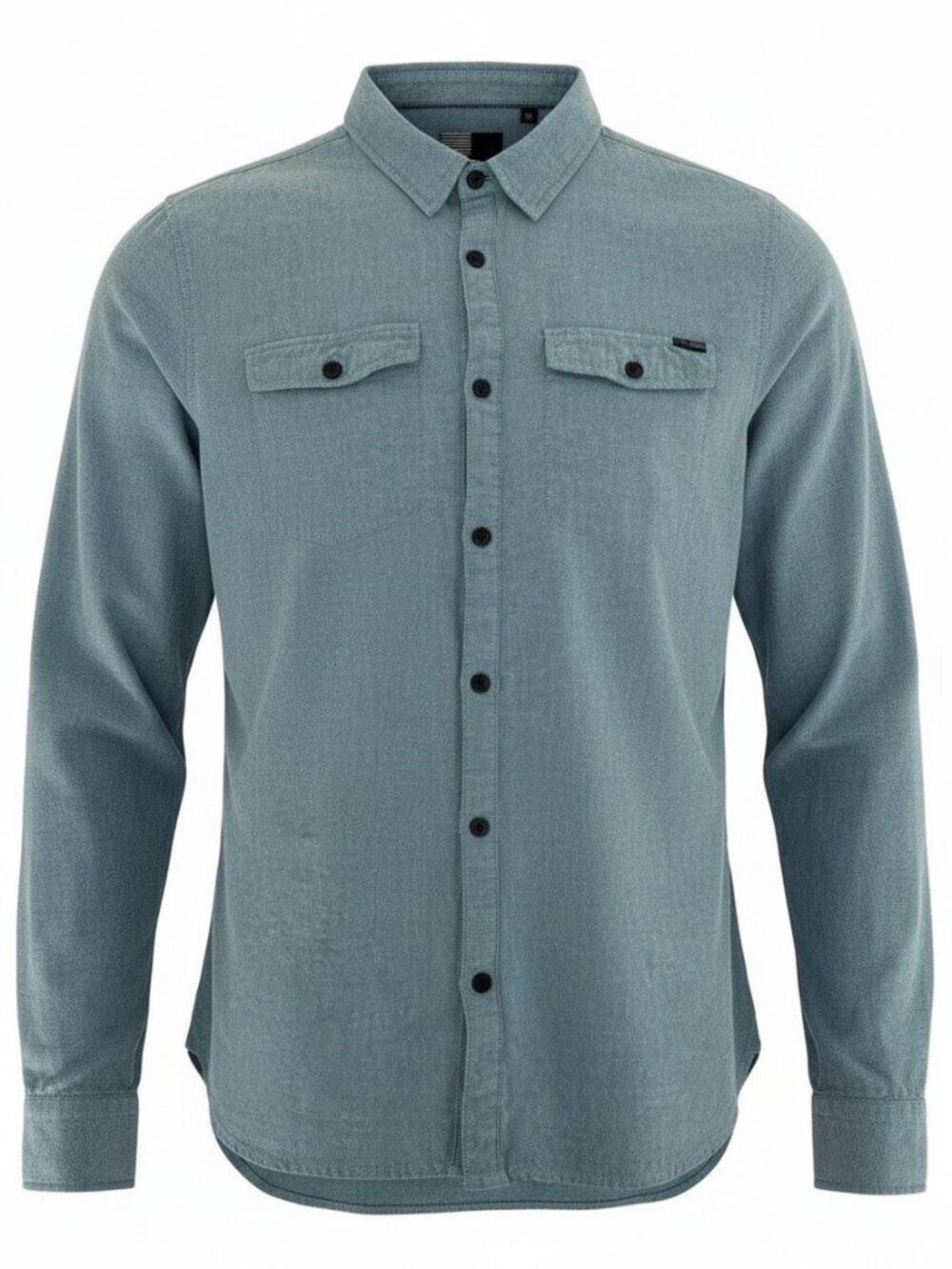O'NEILL Chambray Blue Cotton Long Sleeve Button Up Shirt size M